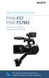 PXW-FS7 PXW-FS7M2. Quick Reference Guide. sony.net/pro/pxw-fs7 sony.net/pro/pxw-fs7m2