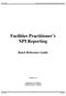 Facilities Practitioner s NPI Reporting