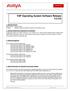 VSP Operating System Software Release