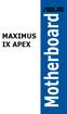 MAXIMUS IX APEX. Motherboard