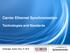 Carrier Ethernet Synchronization. Technologies and Standards