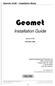 Geomet. Installation Guide. Geomet v6.66 Installation Notes. Version Helmel Engineering Products, Inc. December 2006