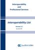 Interoperability List