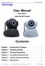 Model: M501W. Indoor Pan/Tilt IP Camera. -Contents-  Shenzhen Dericam Technology Co., Limited