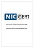 NIC- Computer Emergency Response Team (CERT) Information Security Incident Management Policy