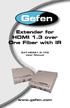 EXT-HDMI1.3-1FO User Manual