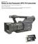 Notes on the Panasonic HPX170 Camcorder
