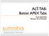 ALT-TAB: Better APEX Tabs. Scott Spendolini Director & Co-Founder
