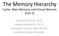 The Memory Hierarchy. Cache, Main Memory, and Virtual Memory (Part 2)
