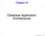 Database Application Architectures