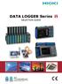 DATA LOGGER Series SELECTION GUIDE