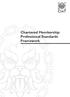 Chartered Membership: Professional Standards Framework