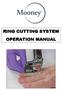 RING CUTTING SYSTEM OPERATION MANUAL