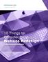 Website Redesign. 10 Things to Consider for your. Issue 2. An Appnovation Digital ebook. 10 Things To Consider For Your Website Redesign P.
