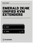 EMERALD 2K/4K UNIFIED KVM EXTENDERS