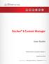 User Guide. Service Pack 5, Cumulative Update 1. Issued June DocAve 6: Content Manager