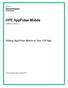 HPE AppPulse Mobile. Software Version: 2.1. Adding AppPulse Mobile to Your ios App