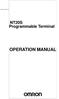 NT20S Programmable Terminal OPERATION MANUAL