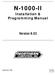 N-1000-II. Installation & Programming Manual. Version rev. 2.0