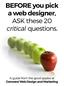BEFORE you pick a web designer, ASK these 20 critical questions.