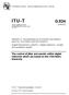 ITU-T G.824. The control of jitter and wander within digital networks which are based on the 1544 kbit/s hierarchy