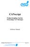 CANscript. Python-Scripting Tool for Processing CAN-Messages. Software Manual. CANscript Software Manual Rev. 1.1 Page 1 of 15