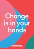 Change is in your hands