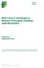 BCS Level 4 Certificate in Network Principles Syllabus QAN 603/0548/4