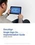 DocuSign Single Sign On Implementation Guide Published: June 8, 2016
