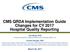 CMS QRDA Implementation Guide Changes for CY 2017 Hospital Quality Reporting
