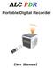 ALC PDR. Portable Digital Recorder. User Manual