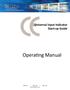 From lab to production, providing a window into the process. Universal Input Indicator Start-up Guide. Operating Manual.