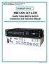 NTI. VEEMUX A Series. SM-nXm-AV-LCD. Audio/Video Matrix Switch. Installation and Operation Manual. MAN069 Rev Date 2/5/2014