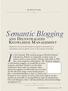 In the Semantic Web research group at Hewlett-Packard. Semantic Blogging KNOWLEDGE MANAGEMENT AND DECENTRALIZED