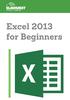 Excel 2013 for Beginners