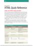 Appendix A HTML Quick Reference