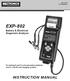 EXP- 802 INSTRUCTION MANUAL. Battery & Electrical Diagnostic Analyzer