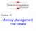 Memory Management: The Details