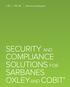 SQL Security Whitepaper SECURITY AND COMPLIANCE SOLUTIONS FOR SARBANES OXLEYANDCOBIT