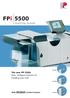 FPi Inserting System. The new FPi 5500: New, intelligent features for handling your mail. comfort function. FPi FPi 5540.