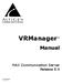 VRManager. Manual. MAX Communication Server Release 8.0