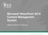 Microsoft SharePoint 2016 Content Management System