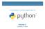 An introduction to scientific programming with. Session 3: Scientific Python