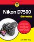 Nikon D7500. by Julie Adair King