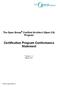 Certification Program Conformance Statement