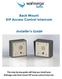 Back Mount SIP Access Control Intercom Installer s Guide