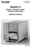 Gemini 2. Thermal / Thermal Transfer Windows Label Printer. Operator's Manual. Edition 8/00