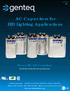 AC Capacitors for HID Lighting Applications