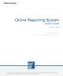 Online Reporting System Quick Guide