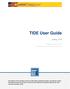 TIDE User Guide. Spring 2018